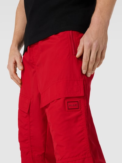 HUGO Stoffen broek met opgestikte zakken, model 'Ganno' Rood - 3