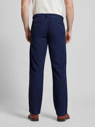 Polo Ralph Lauren Spodnie o kroju straight fit z mieszanki lnu i bawełny Granatowy 5