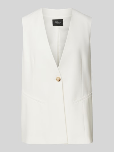 s.Oliver BLACK LABEL Relaxed Fit Indoor-Weste mit Viskose-Anteil Offwhite 2