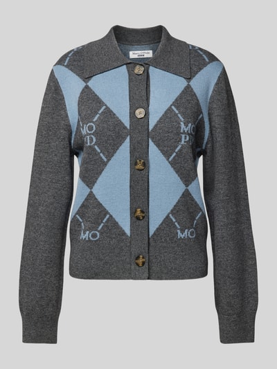 Marc O'Polo Denim Strickcardigan mit Umlegekragen Hellblau 2