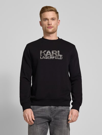 Karl Lagerfeld Sweatshirt mit Label-Print Black 4