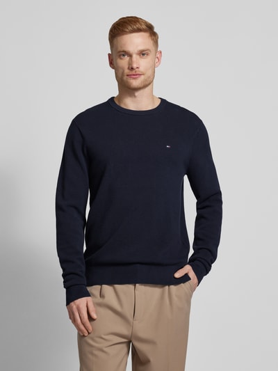 Tommy Hilfiger Strickpullover mit Logo-Stitching Marine 4