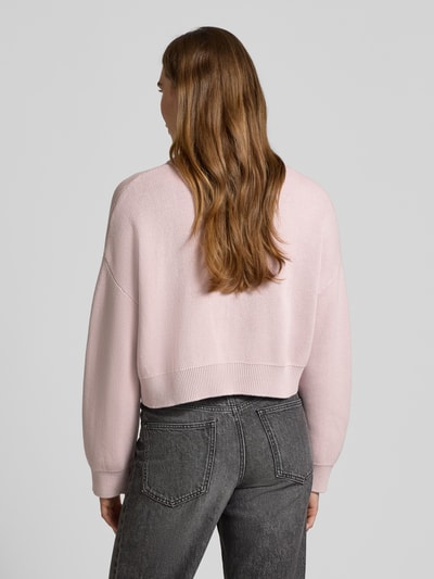 BOSS Orange Relaxed Fit Strickpullover aus reiner Baumwolle Modell 'FINEVRA' Rosa 5