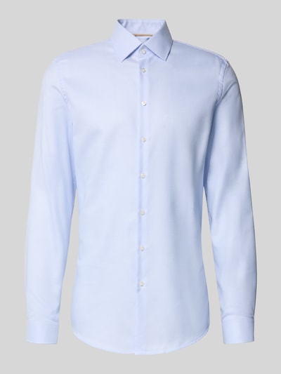 Jake*s Slim Fit Businesshemd mit extra langem Arm Bleu 2