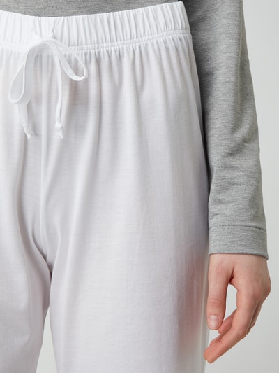 Hanro Luźne spodnie z bawełny merceryzowanej model ‘Cotton Deluxe’  Biały 3
