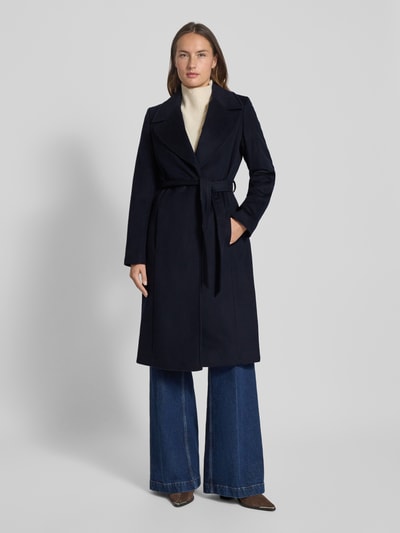 Lauren Ralph Lauren Płaszcz z kołnierzem z połami i wiązanym paskiem Granatowy 4