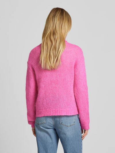 YAS Strickpullover mit Rollkragen Modell 'LAMBI' Pink 5