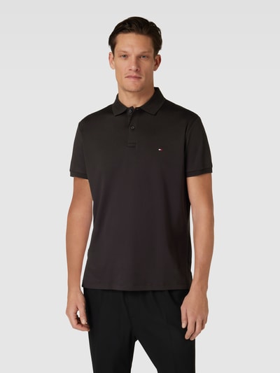 Tommy Hilfiger Regular Fit Poloshirt mit Label-Stitching Black 4