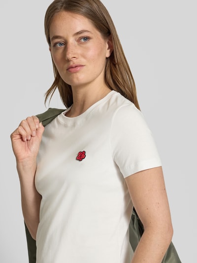 Kenzo T-Shirt mit Logo-Patch Offwhite 3