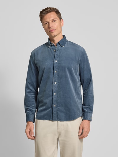 Marc O'Polo Regular fit vrijetijdsoverhemd van puur katoen Jeansblauw - 4