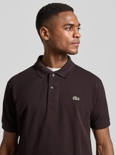 Lacoste Regular Fit Poloshirt aus reiner Baumwolle Dunkelbraun 3
