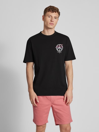 Tommy Jeans T-shirt met labelprint Zwart - 4