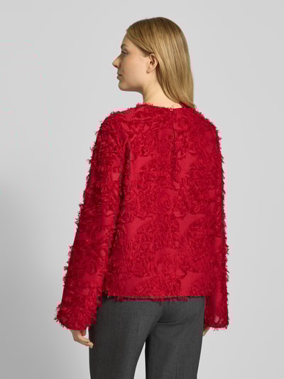 YAS Langarmbluse mit Rundhalsausschnitt Modell 'PARIA' Hellrot 5