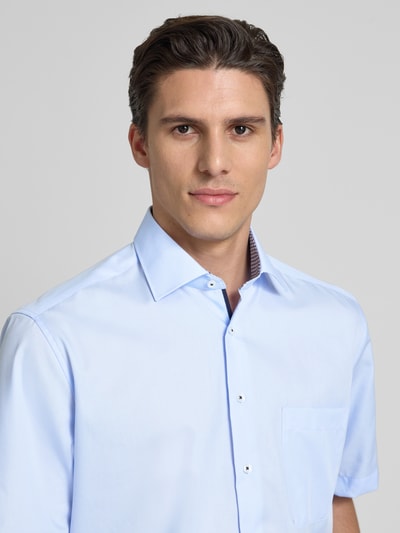 ETERNA Comfort fit zakelijk overhemd met knoopsluiting Bleu - 3
