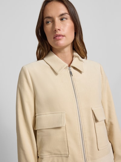 comma Blazer mit Reißverschluss und Pattentaschen Sand 3
