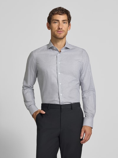 Christian Berg Men Regular Fit Business-Hemd mit Haifischkragen Anthrazit 4