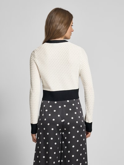 Marc Cain Gebreid jack van viscosemix met ronde hals Wit - 5