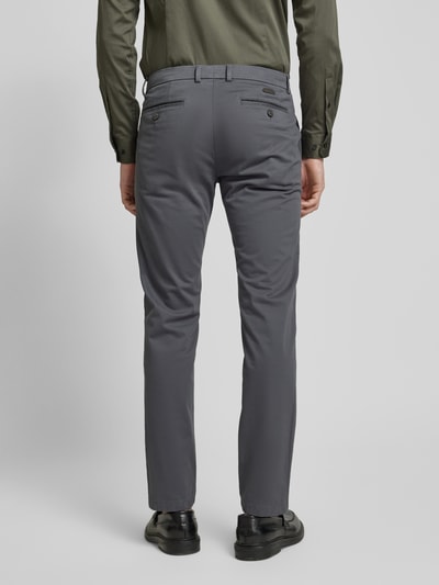 bugatti Slim fit stoffen broek met achterzakken Middengrijs - 5