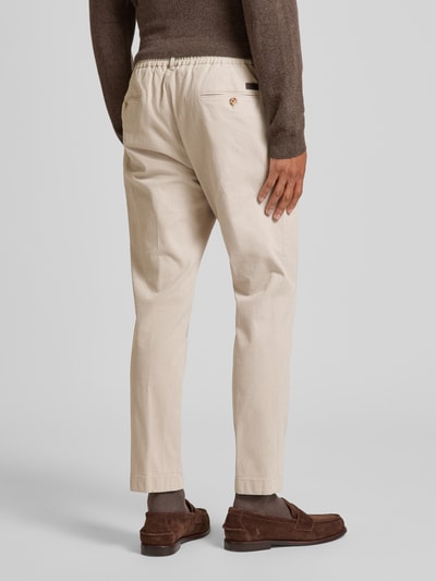 JOOP! Collection Loose Fit Bundfaltenhose mit elastischem Bund Modell 'Lester' Beige 5