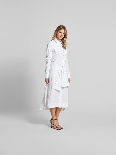 Rabanne Maxikleid mit Druckknopfleiste Weiss 1