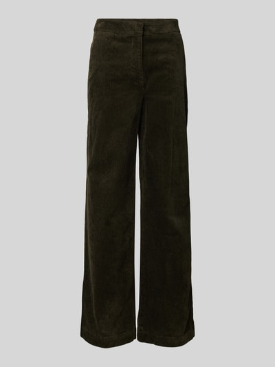 MSCH Copenhagen Wide leg corduroy broek met steekzakken, model 'Geggo' Kaki - 2