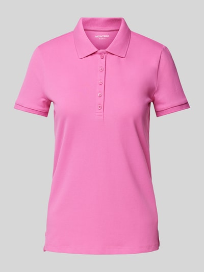 Montego Regular fit poloshirt in effen design Felroze - 2