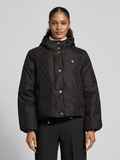 GUESS Activewear Regular Fit Jacke mit Logo-Applikation Modell 'Boxy' Black 4