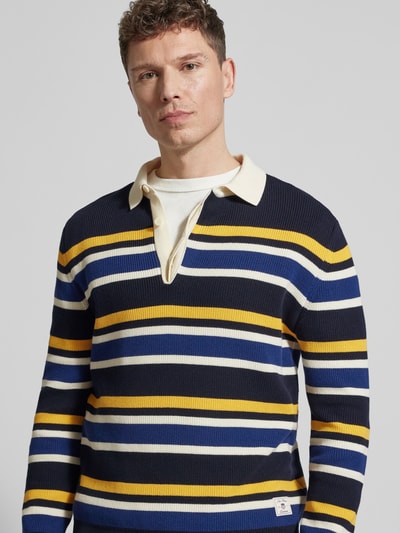 GANT Strickpullover mit Polokragen und Label-Patch Marine 3
