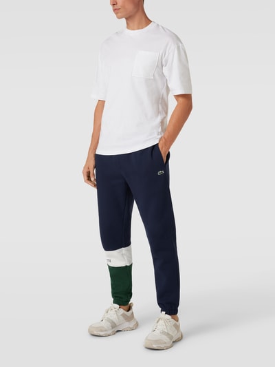 Lacoste Sweatpants in colour-blocking-design Marineblauw - 1