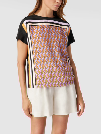 Marc Cain Bluse mit Allover-Muster Schwarz 4