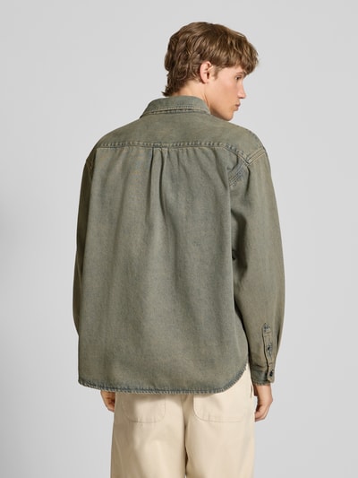 Carhartt Work In Progress Jeanshemd mit Knopfleiste Modell 'Tigan' Jeansblau 5