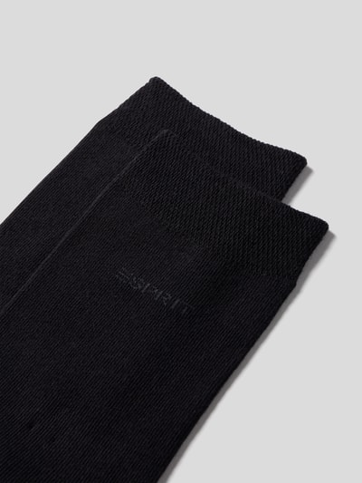 Esprit Socken mit Label-Stitching im 2er-Pack Black 2