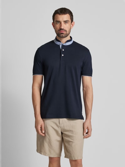 Christian Berg Men Regular fit poloshirt met opstaande kraag Marineblauw - 4