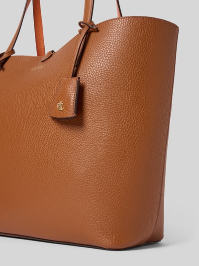 Lauren Ralph Lauren Tote Bag mit Label-Anhänger Cognac 3