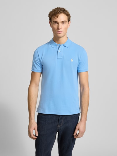 Polo Ralph Lauren Poloshirt met labelstitching Lichtblauw - 4