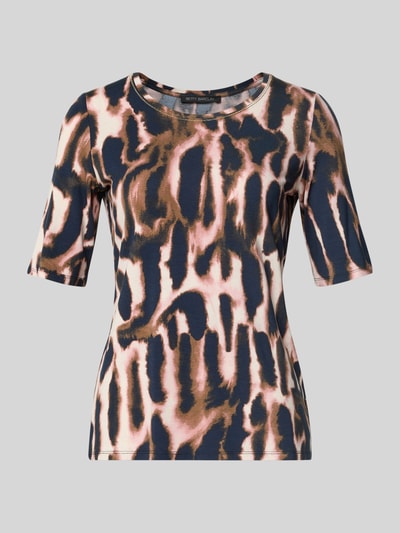 Betty Barclay Slim fit T-shirt van viscosemix, model 'Juli'' Marineblauw - 2