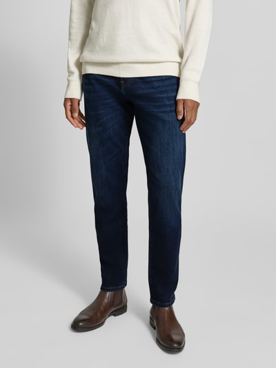 BOSS Orange Regular Fit Jeans aus Baumwoll-Mix Modell 'RE.MAINE' Dunkelblau 4