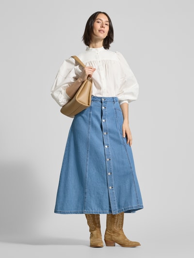 b.young Jeansrock mit durchgehender Knopfleiste Jeansblau 1