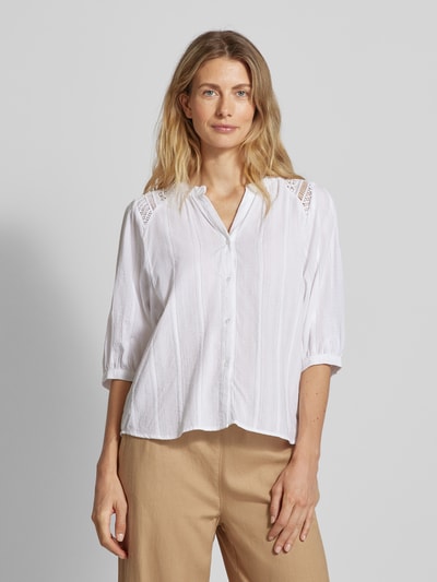 Soyaconcept Blouse met gehaakt kant, model 'Edona' Wit - 4