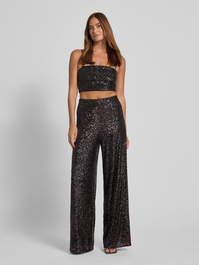 Jake*s Cocktail Slim Fit Top mit Allover-Pailettenbesatz Black 1