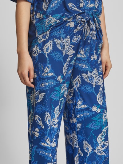 Brax Flared Stoffhose mit Paisley-Muster Modell 'Style. Maine' Hellblau 3