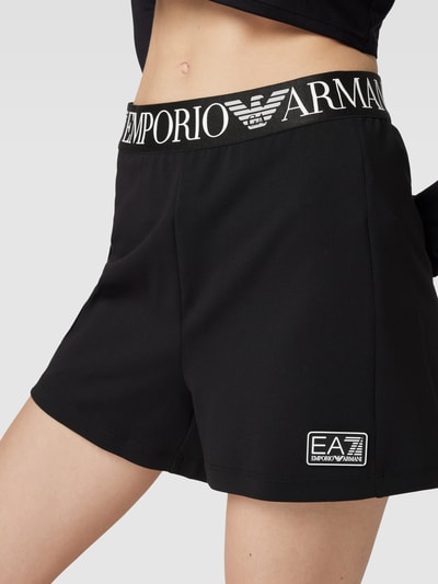 EA7 Emporio Armani Korte broek met label in band model NATURAL VENTUS7 in zwart online kopen P C