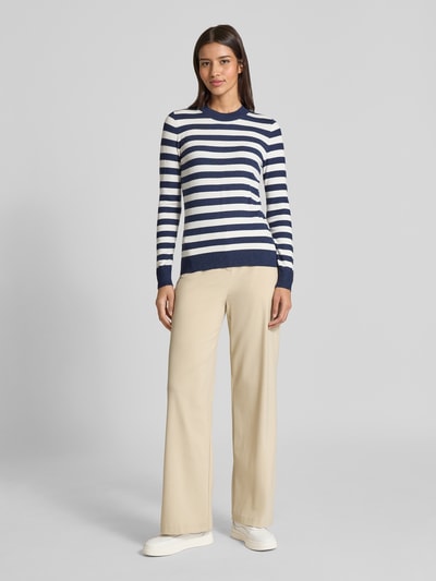 Christian Berg Woman Gebreide pullover met ronde hals Donkerblauw - 1