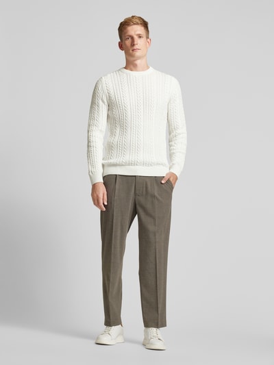 MCNEAL Gebreide pullover met kabelpatroon Offwhite - 1