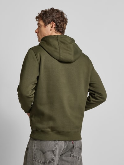 Tommy Jeans Regular fit hoodie met labelstitching Olijfgroen - 5