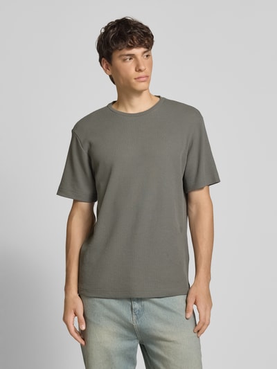 Only & Sons Regular Fit T-Shirt mit Waffelmuster Hellgrau 4