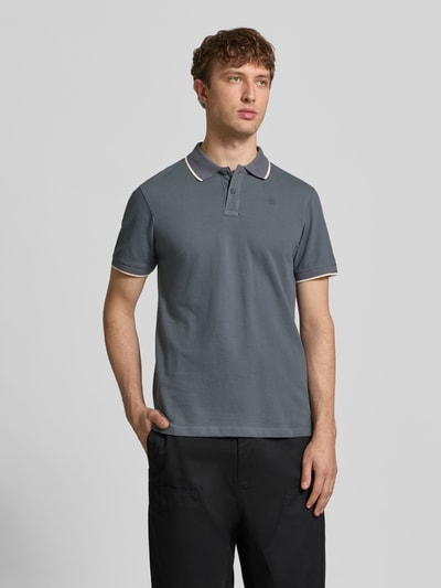 Blend Koszulka polo o kroju regular fit z wyhaftowanym logo Model 'Hedin' Ciemnoszary 4
