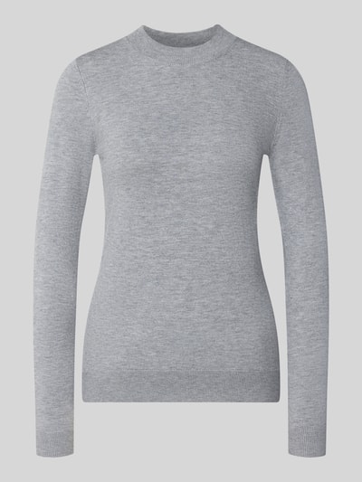 Christian Berg Woman Slim Fit Strickpullover mit elastischen Abschlüssen Silber Melange 2