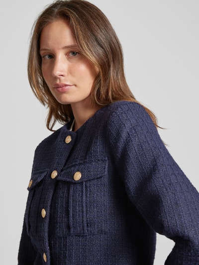 B.Young Blazer in bouclélook, model 'Epia' Marineblauw - 3