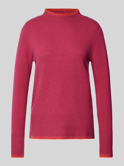 Christian Berg Woman Wollpullover mit Stehkragen Pink 2